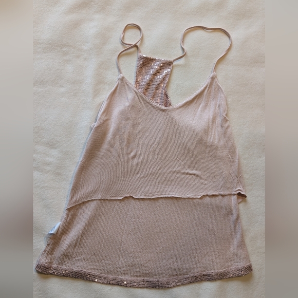 Dynamite Women's Y2K Sequin Pink Camisole Top Size M - Picture 11 of 14